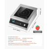 imageVEVOR Portable Commercial Cooktop 3500W Induction Burner with 11 Temperature Settings Stainless Steel Countertop Induction Hot Plate with 3H Timer Child Lock for Restaurant CookingCommercial