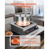 imageVEVOR Portable Commercial Cooktop 3500W Induction Burner with 11 Temperature Settings Stainless Steel Countertop Induction Hot Plate with 3H Timer Child Lock for Restaurant CookingCommercial