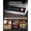 imageVEVOR Portable Commercial Cooktop 3500W Induction Burner with 11 Temperature Settings Stainless Steel Countertop Induction Hot Plate with 3H Timer Child Lock for Restaurant CookingCommercial