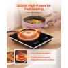 imageVEVOR Portable Commercial Cooktop 3500W Induction Burner with 11 Temperature Settings Stainless Steel Countertop Induction Hot Plate with 3H Timer Child Lock for Restaurant CookingPortable