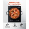 imageVEVOR Portable Commercial Cooktop 3500W Induction Burner with 11 Temperature Settings Stainless Steel Countertop Induction Hot Plate with 3H Timer Child Lock for Restaurant CookingPortable
