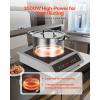 imageVEVOR Portable Commercial Cooktop 3500W Induction Burner with 11 Temperature Settings Stainless Steel Countertop Induction Hot Plate with 3H Timer Child Lock for Restaurant CookingCommercial