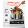 imageVEVOR Portable Commercial Cooktop 3500W Induction Burner with 11 Temperature Settings Stainless Steel Countertop Induction Hot Plate with 3H Timer Child Lock for Restaurant CookingCommercial