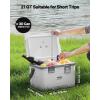 imageVEVOR Portable CoolerHard Cooler with Ice Retention HeavyDuty Handles and Strap Lightweight Rigid Material Insulated Portable Cooler Suitable for Family Picnics and Short Trips21 QT