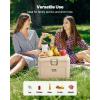 imageVEVOR Portable CoolerHard Cooler with Ice Retention HeavyDuty Handles and Strap Lightweight Rigid Material Insulated Portable Cooler Suitable for Family Picnics and Short Trips165 QT