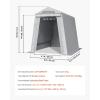 imageVEVOR Portable Shed Storage Shelter Outdoor 10x10x85 ft Heavy Duty Instant Storage Tent Tarp Sheds with Rollup Zipper Door and Ventilated Windows for Motorcycle Bike Garden ToolsCarport with Sidewall  Gray