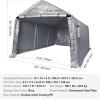 imageVEVOR Portable Shed Storage Shelter Outdoor 10x10x85 ft Heavy Duty Instant Storage Tent Tarp Sheds with Rollup Zipper Door and Ventilated Windows for Motorcycle Bike Garden ToolsGrey 10x15 FT