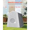 imageVEVOR Portable Shed Storage Shelter Outdoor 10x10x85 ft Heavy Duty Instant Storage Tent Tarp Sheds with Rollup Zipper Door and Ventilated Windows for Motorcycle Bike Garden ToolsCarport with Sidewall  Gray