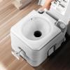 imageVEVOR Portable Toilet for Camping RV Toilet with Carry Bag 53 Gal Waste Tank ampamp 32 Gal Flush Tank PushButton Pressurized Flush Commode Leakproof and Odourless Travel Toilet for Camping Car32 gal