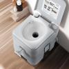 imageVEVOR Portable Toilet for Camping RV Toilet with Carry Bag 53 Gal Waste Tank ampamp 32 Gal Flush Tank PushButton Pressurized Flush Commode Leakproof and Odourless Travel Toilet for Camping Car53 Gal