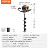 imageVEVOR Post Hole Digger Gas Powered 52CC 1450W Earth Auger 8 Drill Bit ampamp 1 Ext Rod Farm Garden Post Hole Digger EPA Certified63CC8