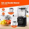 imageVEVOR Professional Blender Commercial Countertop Blenders 68 oz Jar Blender Combo Stainless Steel 3 Functions for Frozen Drinks Shakes Smoothies Peree and Crush Ice BlackBlack