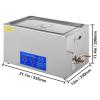 imageVEVOR Professional Ultrasonic Cleaner 10L25 Gal Easy to Use with Digital Timer ampamp Heater Stainless Steel Industrial Machine for Jewelry Dentures Small Parts 110V FCCCERoHS Certified22L