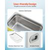 imageVEVOR Professional Ultrasonic Cleaner 10L25 Gal Easy to Use with Digital Timer ampamp Heater Stainless Steel Industrial Machine for Jewelry Dentures Small Parts 110V FCCCERoHS Certified3L