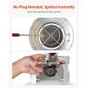 imageVEVOR Propane Tank Top Heater 30000 BTU Rapid Heating 180Degree Infrared Radiant Tank Top Gas Heater 3 Heat Settings for Ice FishingHuntingOutdoor Work Single Burner SquareRound  15000 BTU
