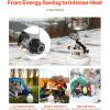 imageVEVOR Propane Tank Top Heater 30000 BTU Rapid Heating 180Degree Infrared Radiant Tank Top Gas Heater 3 Heat Settings for Ice FishingHuntingOutdoor Work Single Burner SquareRound  42000 BTU