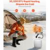 imageVEVOR Propane Tank Top Heater 30000 BTU Rapid Heating 180Degree Infrared Radiant Tank Top Gas Heater 3 Heat Settings for Ice FishingHuntingOutdoor Work Single Burner SquareRound  30000 BTU