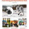imageVEVOR Propane Tank Top Heater 30000 BTU Rapid Heating 180Degree Infrared Radiant Tank Top Gas Heater 3 Heat Settings for Ice FishingHuntingOutdoor Work Single Burner SquareRound  30000 BTU