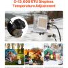 imageVEVOR Propane Tank Top Heater 30000 BTU Rapid Heating 180Degree Infrared Radiant Tank Top Gas Heater 3 Heat Settings for Ice FishingHuntingOutdoor Work Single Burner SquareSquare  15000BTU