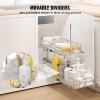 imageVEVOR Pull Out Cabinet Organizer 12quotW x 21quotD Heavy Duty Slide Out Pantry Shelves ChromePlated Steel Roll Out Drawers Sliding Drawer Storage for Home Inside Kitchen Cabinet Bathroom Under Sink12W x 21D