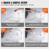 imageVEVOR Pull Out Cabinet Organizer 12quotW x 21quotD Heavy Duty Slide Out Pantry Shelves ChromePlated Steel Roll Out Drawers Sliding Drawer Storage for Home Inside Kitchen Cabinet Bathroom Under Sink20W x 21D