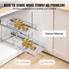 imageVEVOR Pull Out Cabinet Organizer 12quotW x 21quotD Heavy Duty Slide Out Pantry Shelves ChromePlated Steel Roll Out Drawers Sliding Drawer Storage for Home Inside Kitchen Cabinet Bathroom Under Sink12W x 21D