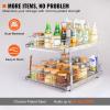 imageVEVOR Pull Out Cabinet Organizer 12quotW x 21quotD Heavy Duty Slide Out Pantry Shelves ChromePlated Steel Roll Out Drawers Sliding Drawer Storage for Home Inside Kitchen Cabinet Bathroom Under Sink17W x 21D