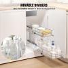 imageVEVOR Pull Out Cabinet Organizer 12quotW x 21quotD Heavy Duty Slide Out Pantry Shelves ChromePlated Steel Roll Out Drawers Sliding Drawer Storage for Home Inside Kitchen Cabinet Bathroom Under Sink8W x 21D