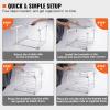 imageVEVOR Pull Out Cabinet Organizer 12quotW x 21quotD Heavy Duty Slide Out Pantry Shelves ChromePlated Steel Roll Out Drawers Sliding Drawer Storage for Home Inside Kitchen Cabinet Bathroom Under Sink2 Tier