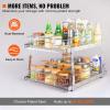 imageVEVOR Pull Out Cabinet Organizer 12quotW x 21quotD Heavy Duty Slide Out Pantry Shelves ChromePlated Steel Roll Out Drawers Sliding Drawer Storage for Home Inside Kitchen Cabinet Bathroom Under Sink20W x 21D