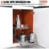 imageVEVOR Pull Out Cabinet Organizer 12quotW x 21quotD Heavy Duty Slide Out Pantry Shelves ChromePlated Steel Roll Out Drawers Sliding Drawer Storage for Home Inside Kitchen Cabinet Bathroom Under Sink2 Tier