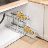 imageVEVOR Pull Out Cabinet Organizer 12quotW x 21quotD Heavy Duty Slide Out Pantry Shelves ChromePlated Steel Roll Out Drawers Sliding Drawer Storage for Home Inside Kitchen Cabinet Bathroom Under Sink8W x 21D