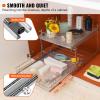 imageVEVOR Pull Out Cabinet Organizer 12quotW x 21quotD Heavy Duty Slide Out Pantry Shelves ChromePlated Steel Roll Out Drawers Sliding Drawer Storage for Home Inside Kitchen Cabinet Bathroom Under Sink20W x 21D