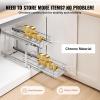 imageVEVOR Pull Out Cabinet Organizer 12quotW x 21quotD Heavy Duty Slide Out Pantry Shelves ChromePlated Steel Roll Out Drawers Sliding Drawer Storage for Home Inside Kitchen Cabinet Bathroom Under Sink8W x 21D