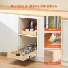 imageVEVOR Pull Out Cabinet Organizer 17quotW x 21quotD Cabinet Drawer Soft Close Slide out Shelf HeavyDuty Sliding Wood Drawer Bottom and Side Assembly Base Cabinet Organization for Kitchen Pantry Bathroom1 Tier