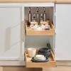imageVEVOR Pull Out Cabinet Organizer 17quotW x 21quotD Cabinet Drawer Soft Close Slide out Shelf HeavyDuty Sliding Wood Drawer Bottom and Side Assembly Base Cabinet Organization for Kitchen Pantry Bathroom1 Tier