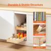 imageVEVOR Pull Out Cabinet Organizer 17quotW x 21quotD Cabinet Drawer Soft Close Slide out Shelf HeavyDuty Sliding Wood Drawer Bottom and Side Assembly Base Cabinet Organization for Kitchen Pantry Bathroom2 Tier