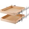 imageVEVOR Pull Out Cabinet Organizer 17quotW x 21quotD Cabinet Drawer Soft Close Slide out Shelf HeavyDuty Sliding Wood Drawer Bottom and Side Assembly Base Cabinet Organization for Kitchen Pantry Bathroom2 Tier