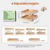 imageVEVOR Pull Out Cabinet Organizer 17quotW x 21quotD Cabinet Drawer Soft Close Slide out Shelf HeavyDuty Sliding Wood Drawer Bottom and Side Assembly Base Cabinet Organization for Kitchen Pantry Bathroom2 Tier