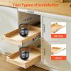 imageVEVOR Pull Out Cabinet Organizer 17quotW x 21quotD Cabinet Drawer Soft Close Slide out Shelf HeavyDuty Sliding Wood Drawer Bottom and Side Assembly Base Cabinet Organization for Kitchen Pantry Bathroom1 Tier