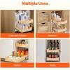 imageVEVOR Pull Out Cabinet Organizer 17quotW x 21quotD Cabinet Drawer Soft Close Slide out Shelf HeavyDuty Sliding Wood Drawer Bottom and Side Assembly Base Cabinet Organization for Kitchen Pantry Bathroom2 Tier
