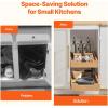 imageVEVOR Pull Out Cabinet Organizer 17quotW x 21quotD Cabinet Drawer Soft Close Slide out Shelf HeavyDuty Sliding Wood Drawer Bottom and Side Assembly Base Cabinet Organization for Kitchen Pantry Bathroom2 Tier