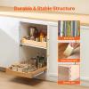 imageVEVOR Pull Out Cabinet Organizer 17quotW x 21quotD Cabinet Drawer Soft Close Slide out Shelf HeavyDuty Sliding Wood Drawer Bottom and Side Assembly Base Cabinet Organization for Kitchen Pantry Bathroom1 Tier