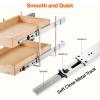 imageVEVOR Pull Out Cabinet Organizer 17quotW x 21quotD Cabinet Drawer Soft Close Slide out Shelf HeavyDuty Sliding Wood Drawer Bottom and Side Assembly Base Cabinet Organization for Kitchen Pantry Bathroom2 Tier