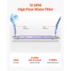 imageVEVOR Purifier UV water 55 W 12 GPM 110 V versatile ultraviolet water purification filter with stainless steel housing UV water filter for the whole house with quartz sleeve12 GPM
