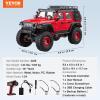 imageVEVOR RC Crawler 124 Scale RC Car Rock Crawler All Terrain 4WD OffRoad Truck with led Light 2 Rechargeable Batteries 2Speed Adjustable Hobby Racing Car Gift for Adults124 Scale
