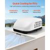imageVEVOR RV Air Conditioner 13500 BTU NonDucted Rooftop RV AC 65 dB Quiet Design Highly Compatible with Airconditioning Unit for Campers Vans Trailers White Single HostNo Accessories