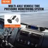 imageVEVOR RV Tire Pressure Monitoring System 73116 PSI Trailer TPMS 6 Tire with 6 Sensors 5 Alarm Modes Waterproof TPMS Sensors Set Solar Charge and Realtime Display Signal Boostersolar power and USB