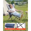 imageVEVOR Reclining Camping Chair 4 Adjustable Positions Portable Folding Lounger for Adults Mesh Beach Chair with Headrest ampamp Foot Rest Supports 220 lbs Heavy Duty Camp Chairs for Patio GreenBlue