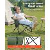 imageVEVOR Reclining Camping Chair 4 Adjustable Positions Portable Folding Lounger for Adults Mesh Beach Chair with Headrest ampamp Foot Rest Supports 220 lbs Heavy Duty Camp Chairs for Patio GreenGreen